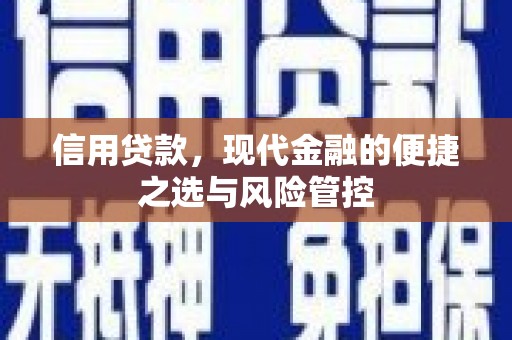 徽州信用贷款，现代金融的便捷之选与风险管控