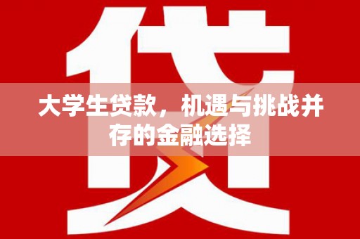 徽州大学生贷款，机遇与挑战并存的金融选择