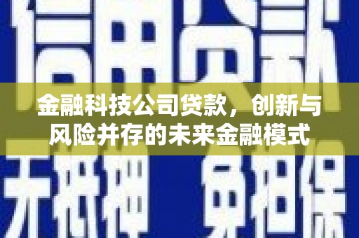 徽州金融科技公司贷款，创新与风险并存的未来金融模式