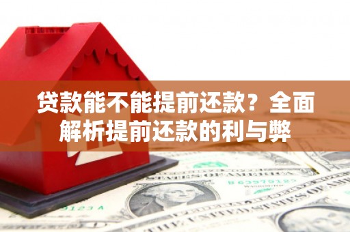 徽州贷款能不能提前还款？全面解析提前还款的利与弊