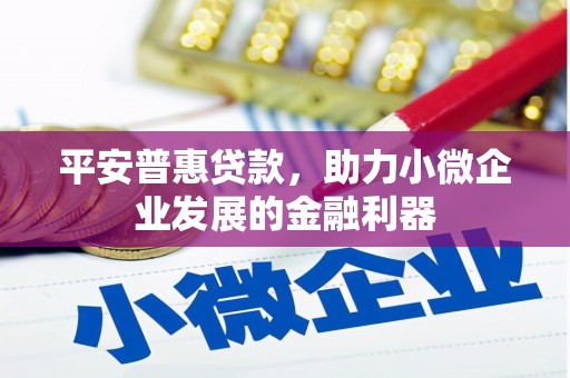 徽州平安普惠贷款，助力小微企业发展的金融利器