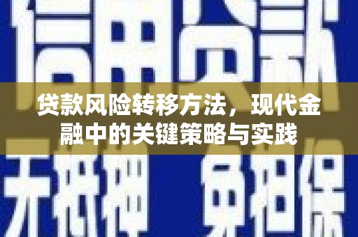 徽州贷款风险转移方法，现代金融中的关键策略与实践