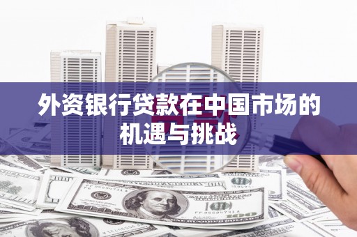 徽州外资银行贷款在中国市场的机遇与挑战