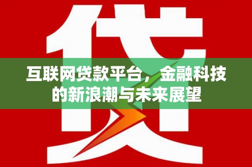 徽州互联网贷款平台，金融科技的新浪潮与未来展望