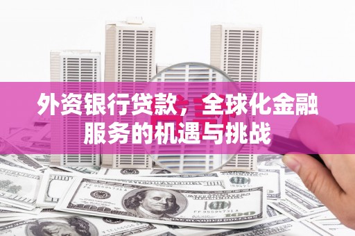 徽州外资银行贷款，全球化金融服务的机遇与挑战