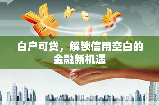 徽州白户可贷，解锁信用空白的金融新机遇