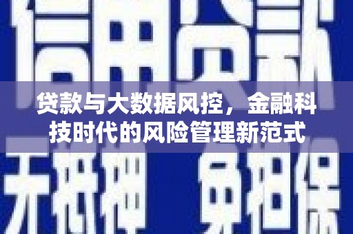 徽州贷款与大数据风控，金融科技时代的风险管理新范式