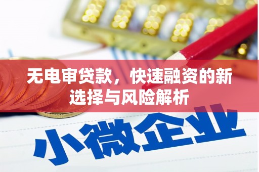 徽州无电审贷款，快速融资的新选择与风险解析