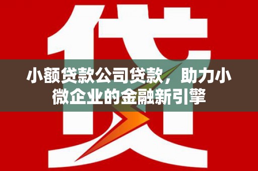 徽州小额贷款公司贷款，助力小微企业的金融新引擎