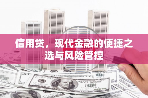 徽州信用贷，现代金融的便捷之选与风险管控