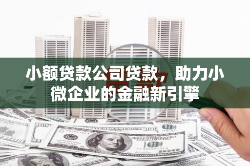 徽州小额贷款公司贷款，助力小微企业的金融新引擎