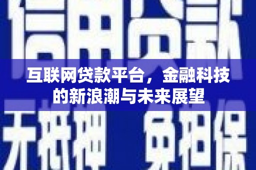 徽州互联网贷款平台，金融科技的新浪潮与未来展望