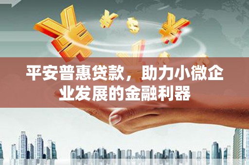 徽州平安普惠贷款，助力小微企业发展的金融利器