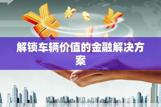 徽州解锁车辆价值的金融解决方案