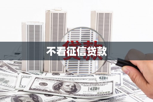 徽州不看征信贷款