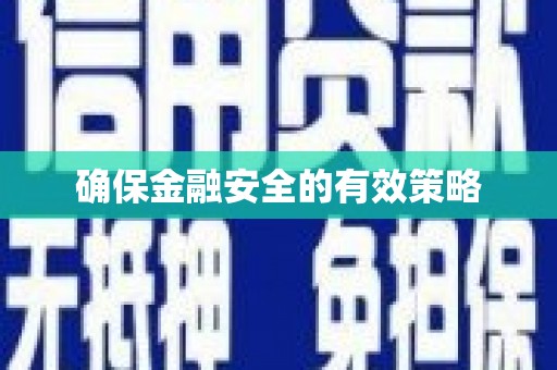 徽州确保金融安全的有效策略