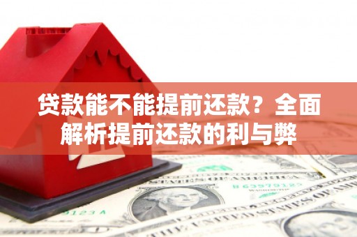徽州贷款能不能提前还款？全面解析提前还款的利与弊
